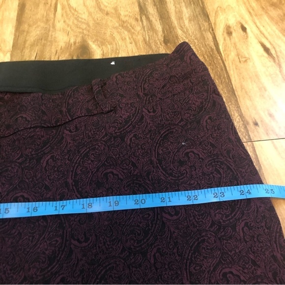 Lane Bryant The Allie Purple Paisley Stretch High Rise Dress Pants Plus Size 26R - Picture 5 of 11